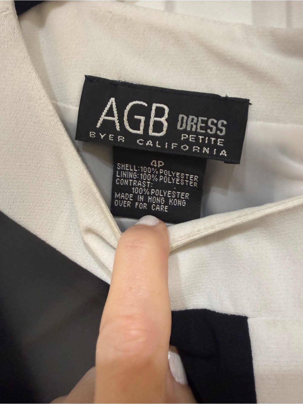AGB Black and White Petite Dress - Classic Colorblock Style